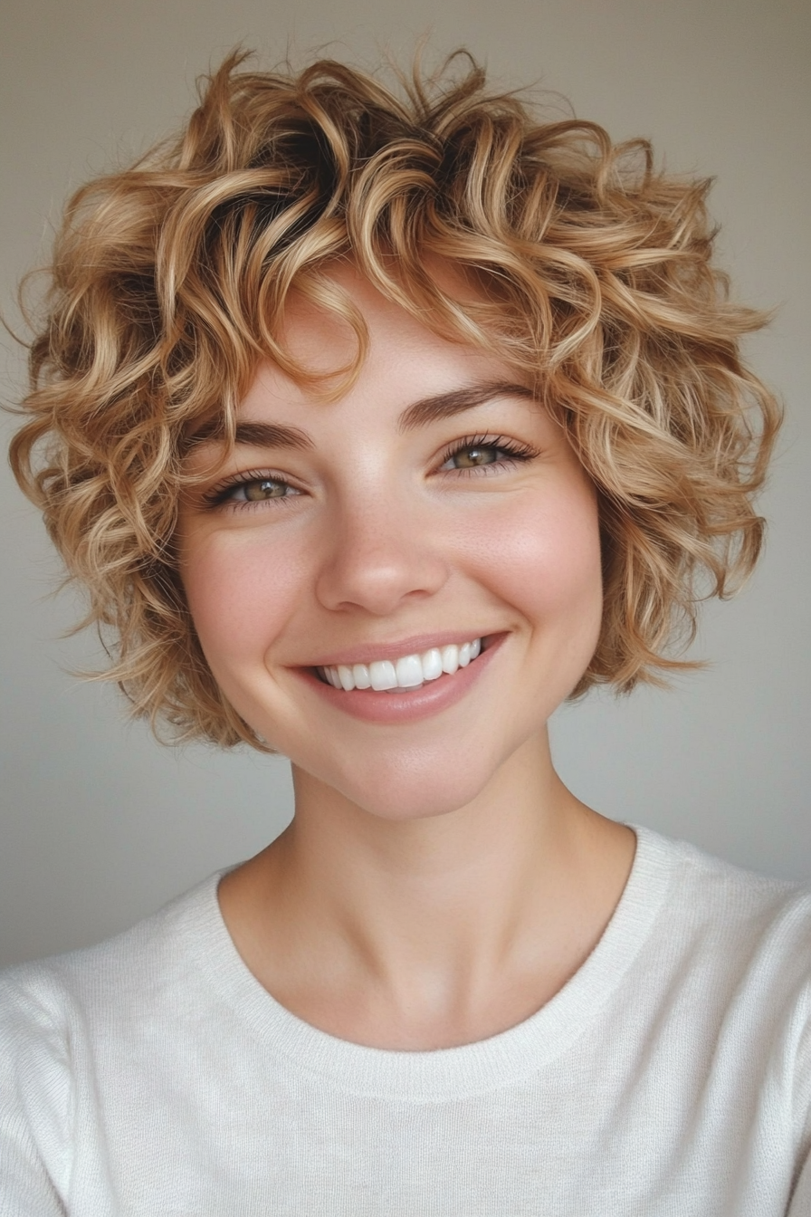 6. Shaggy Pixie in Sandy Blonde (Short Curly Hairstyles For Women) - Short Curly Hairstyles For Women