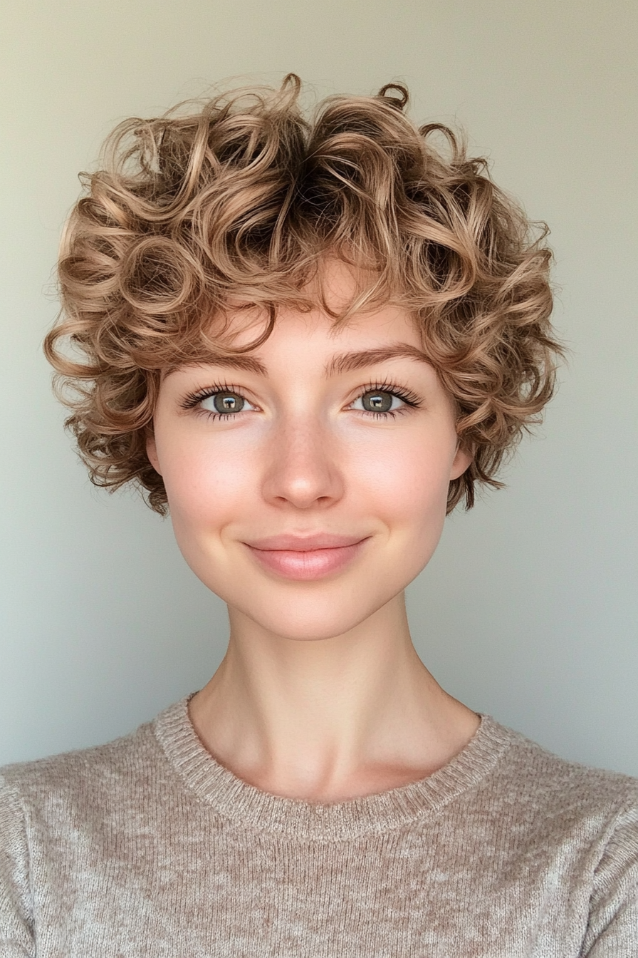 18. Voluminous Pixie in Ash Blonde (Short Curly Hairstyles For Women) - Short Curly Hairstyles For Women