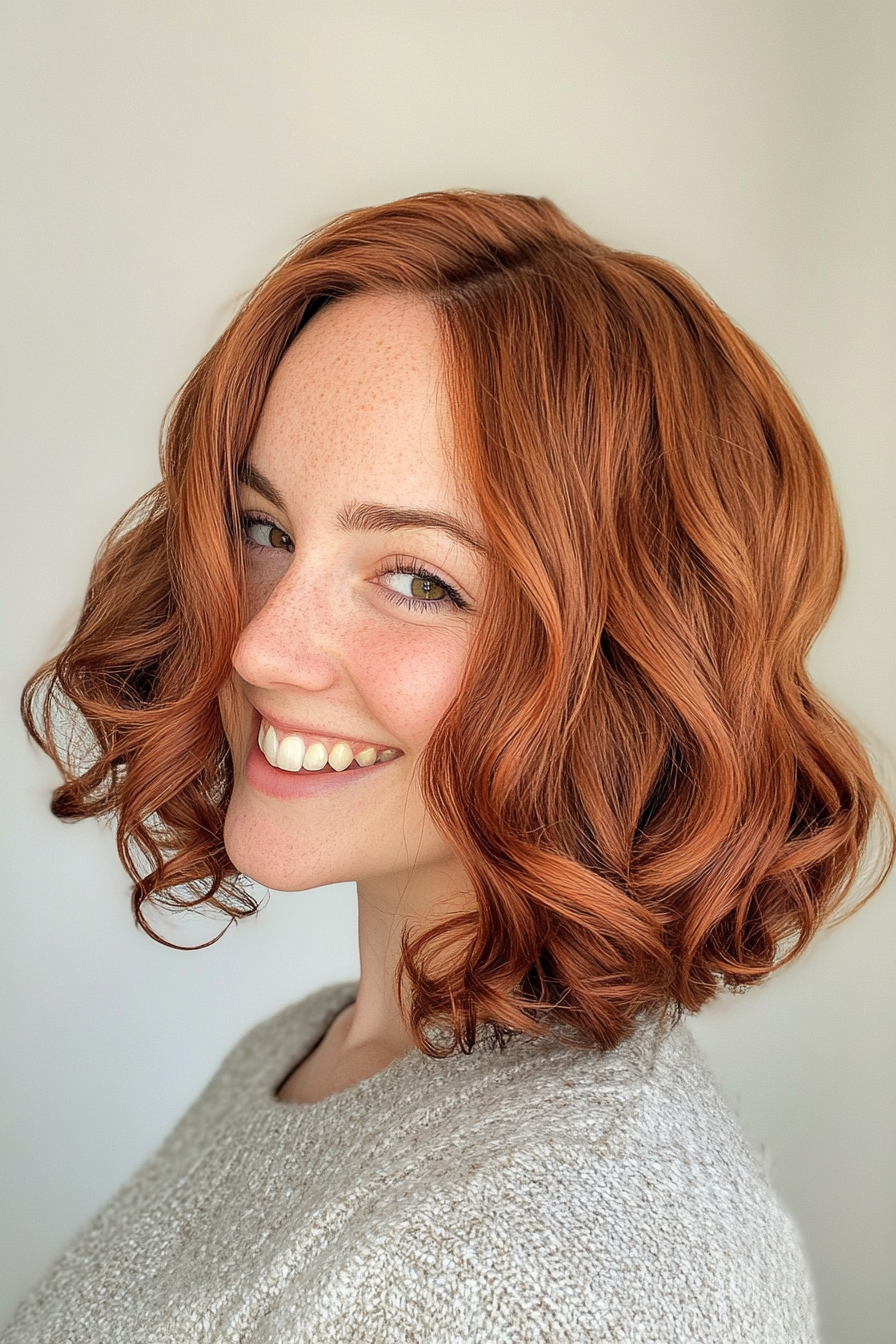 9. Cinnamon Curl-Tipped Bob (Inverted Bob Haircuts) - Inverted Bob Haircuts