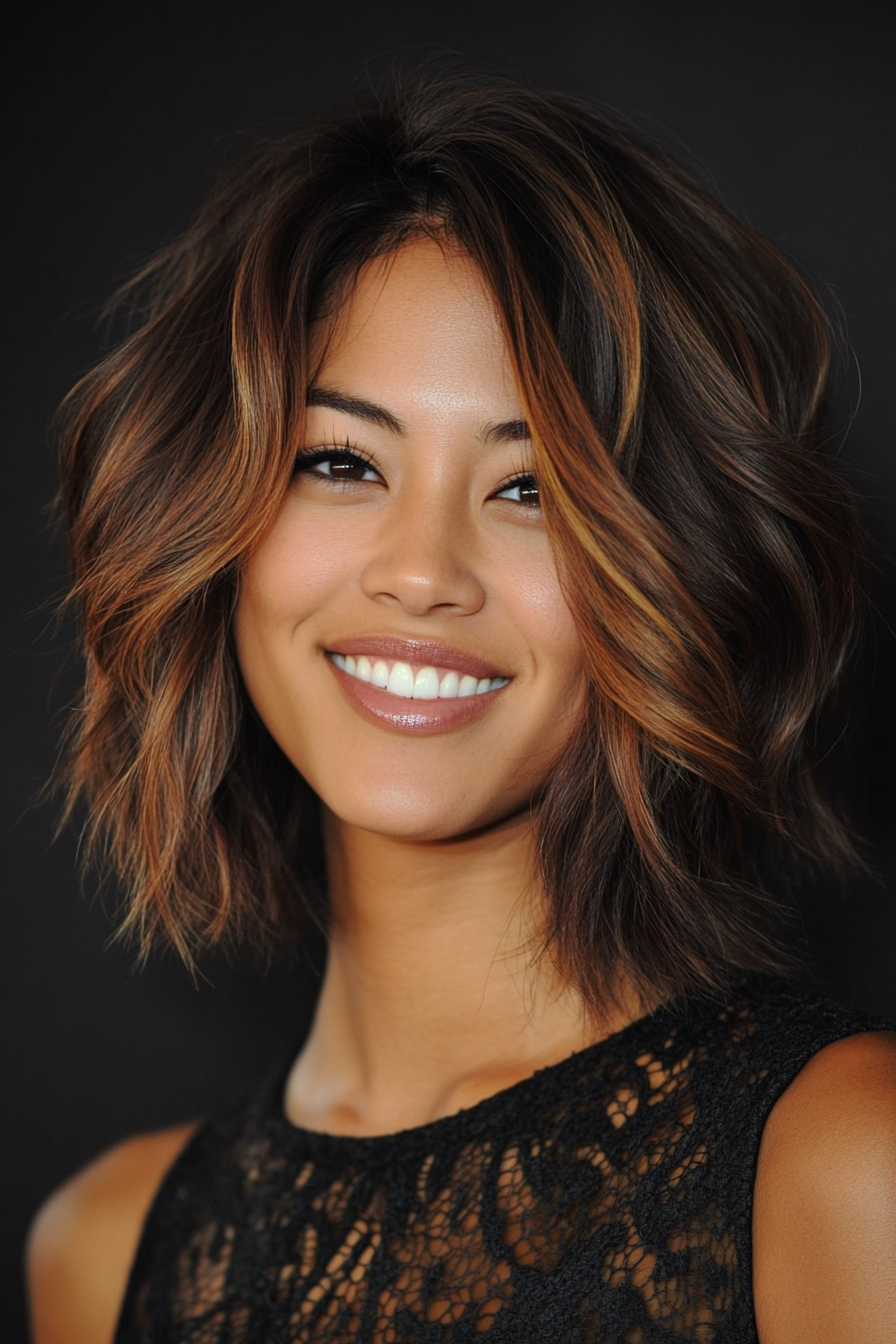 12. Mahogany Textured Bob (Inverted Bob Haircuts) - Inverted Bob Haircuts