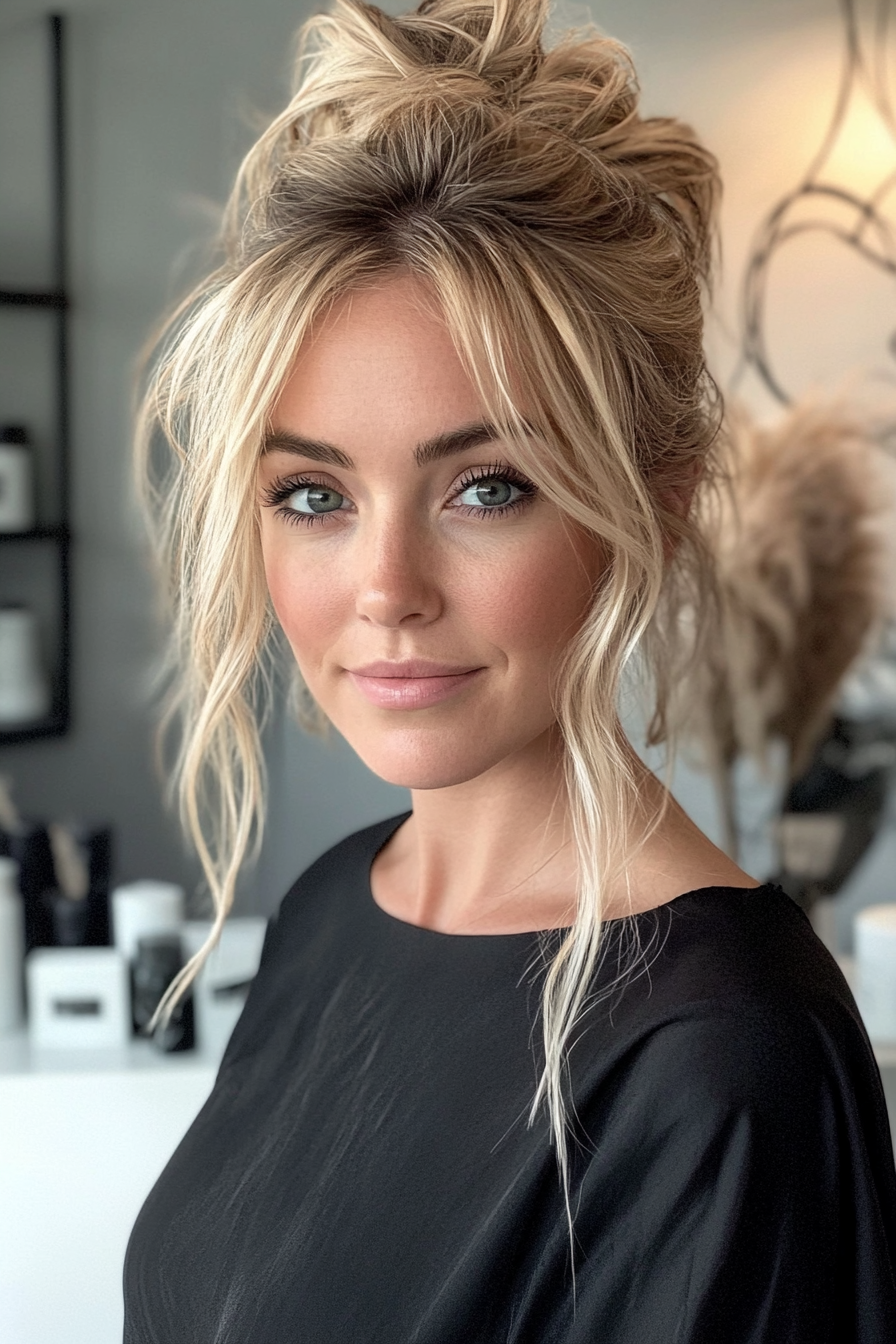 6. Loose French Twist in Ash Blonde (Hair Up Hairstyle) - Hair Up Hairstyle