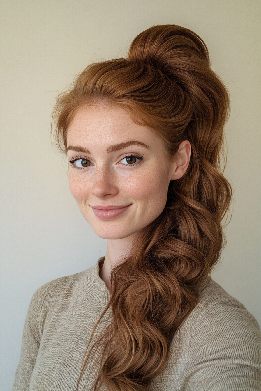 11. Bubble Ponytail in Light Chestnut (Hair Up Hairstyle) - Hair Up Hairstyle
