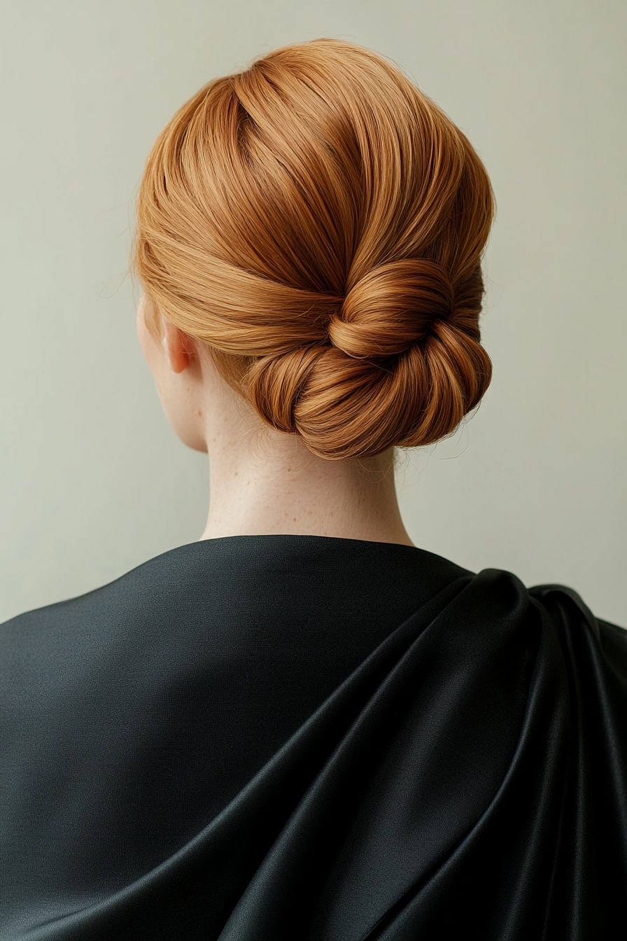 19. Low Twisted Knot in Golden Honey (Hair Up Hairstyle) - Hair Up Hairstyle