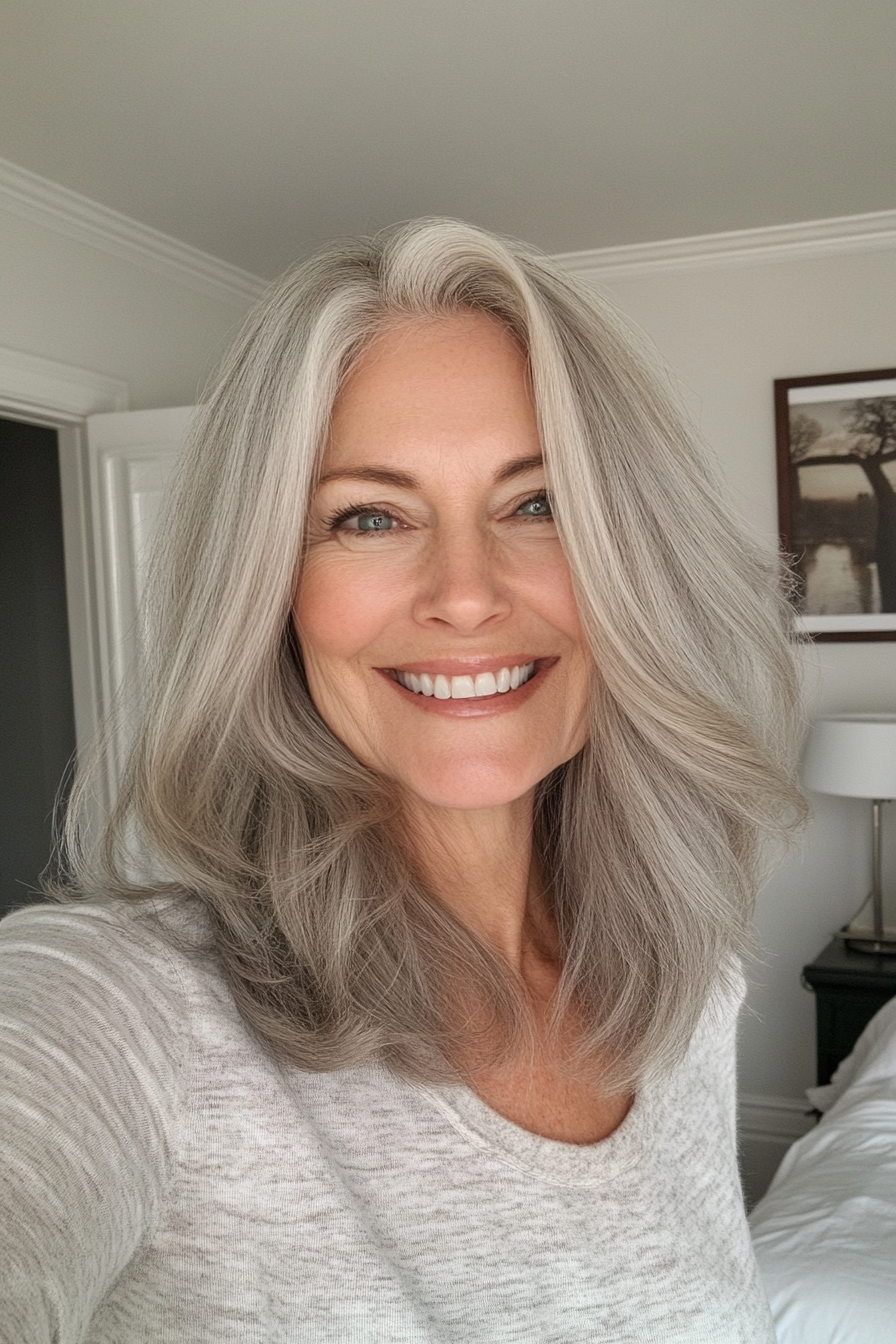 19. Subtle Ash Blonde Lob (Hairstyles For Women Over 60) - Hairstyles For Women Over 60