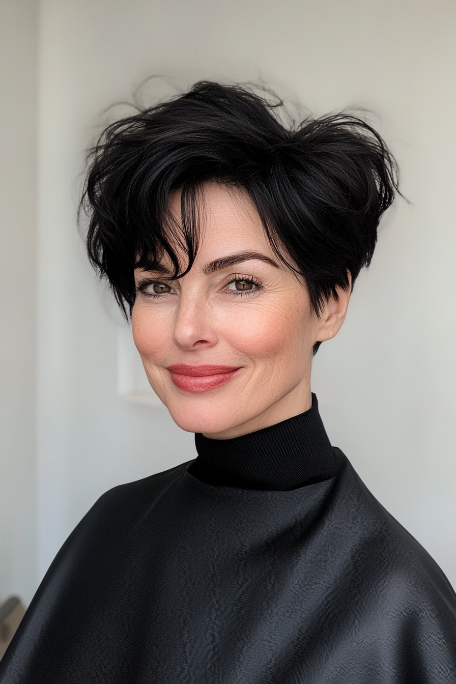 5. Soft Crop in Natural Black (Short Hairstyles For Women Over 50) - Short Hairstyles For Women Over 50