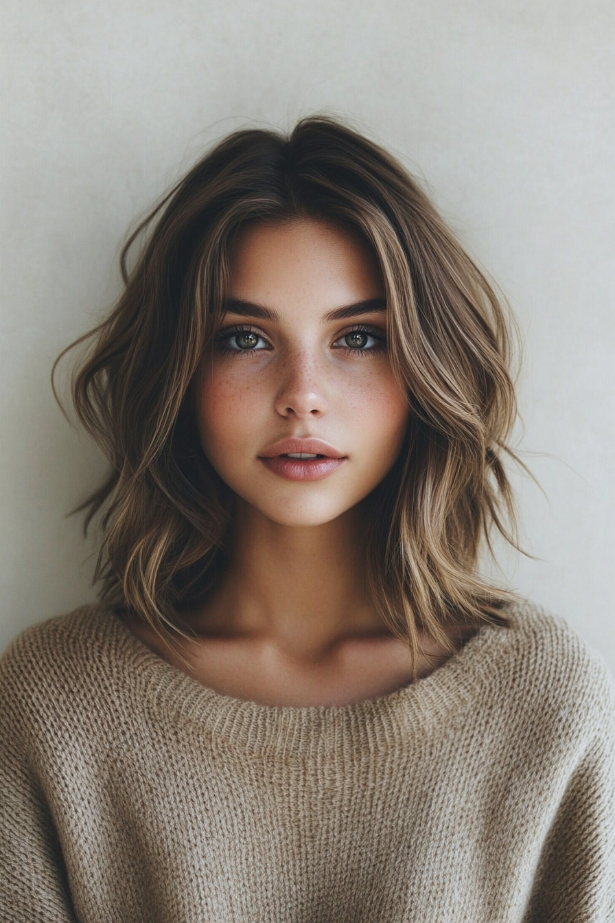 27. Subtle Waves with Dark Ash Blonde (Shoulder Length Hairstyles) - Shoulder Length Hairstyles