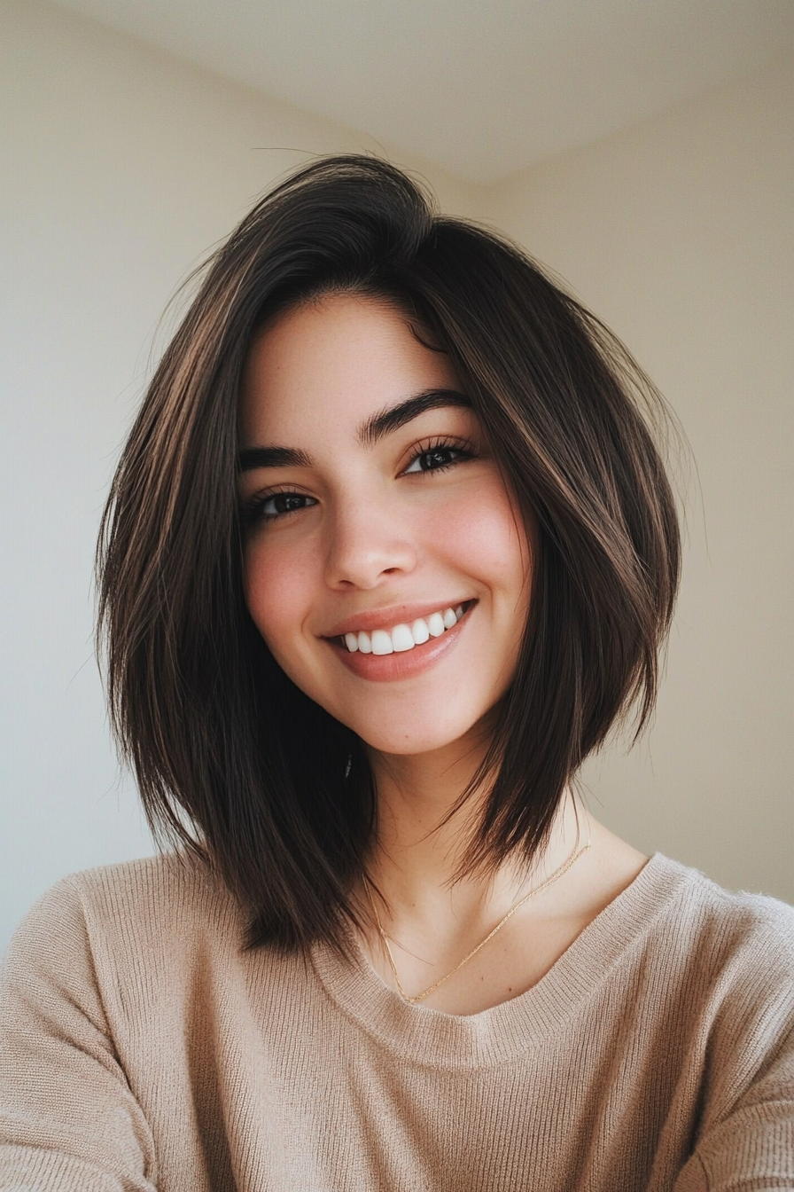 19. Dark Caramel Long Pixie Bob (Long Pixie Cuts) - Long Pixie Cuts