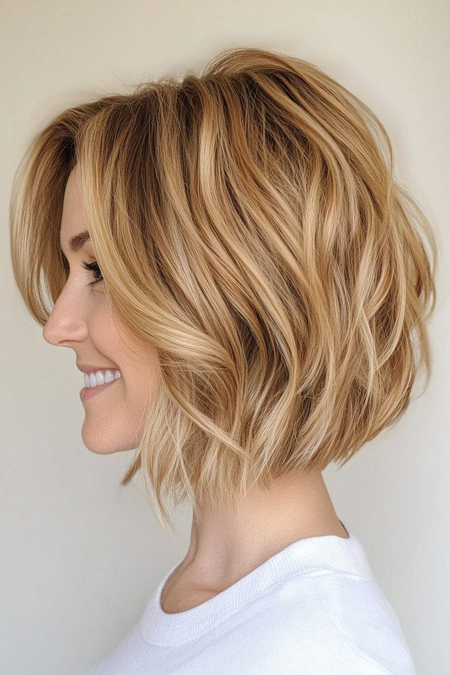 4. Chin-Length Textured Bob in Golden Blonde (Bob Hairstyles For Thin Hair) - Bob Hairstyles For Thin Hair