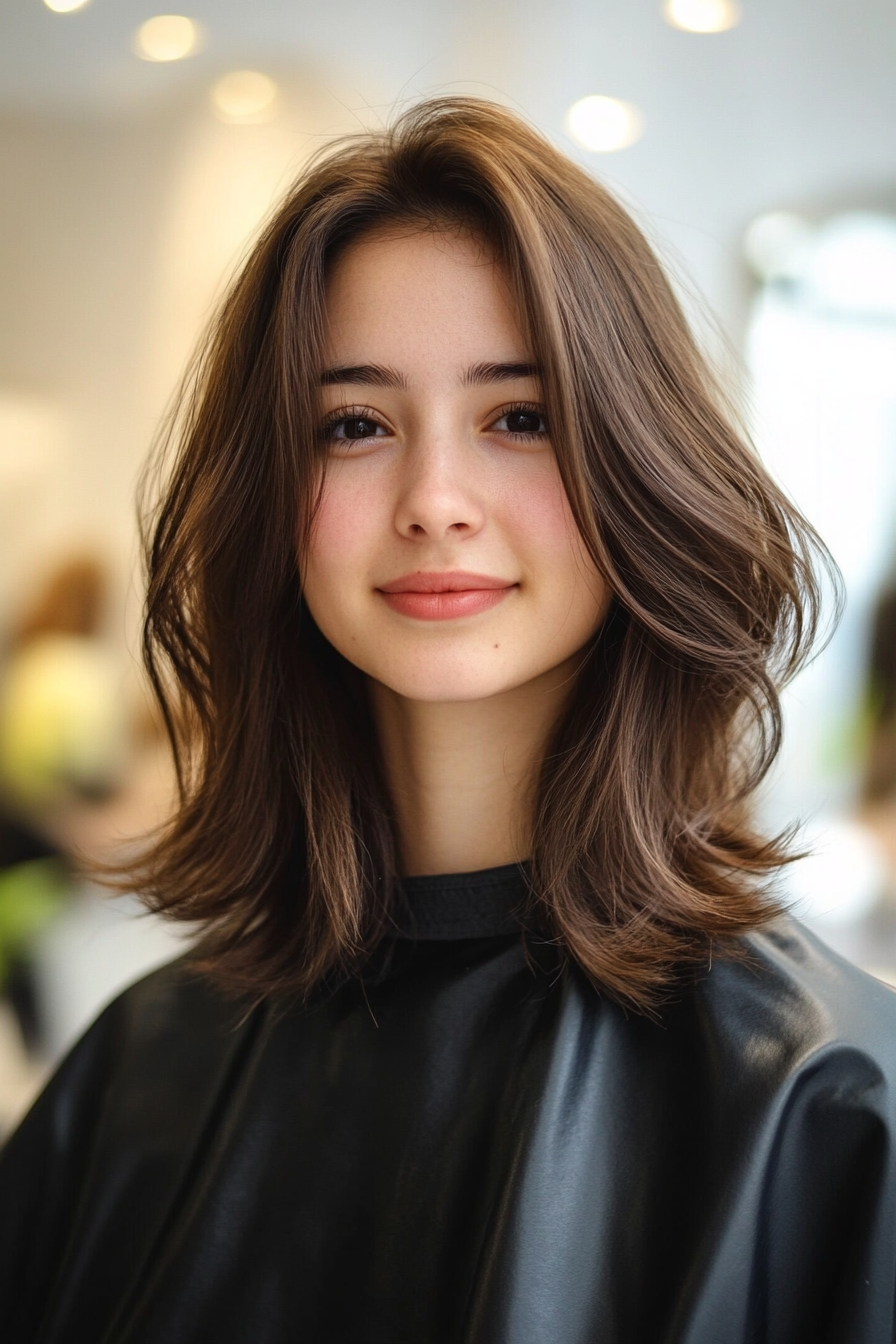 9. Shoulder-Length U-Cut in Dark Chocolate Brown (Medium Length Hairstyles For Thin Hair) - Medium Length Hairstyles For Thin Hair