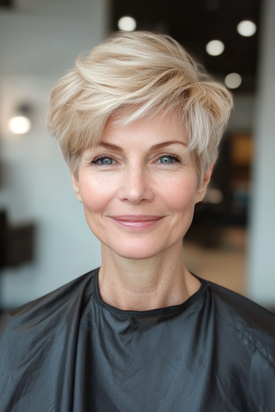 19. Sandy Blonde Soft Pixie (Pixie Haircuts For Women Over 60) - Pixie Haircuts For Women Over 60