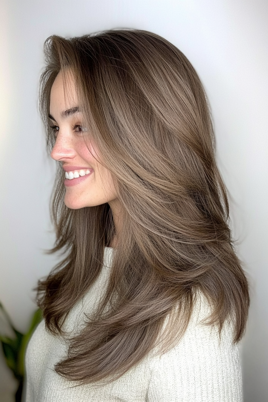 9. Wispy Long Layers in Ash Brown (Spring Haircuts) - Spring Haircuts