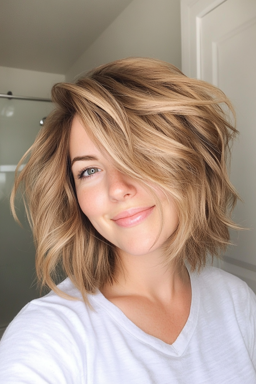23. Playful Shaggy Bob in Sandy Brown (Spring Haircuts) - Spring Haircuts