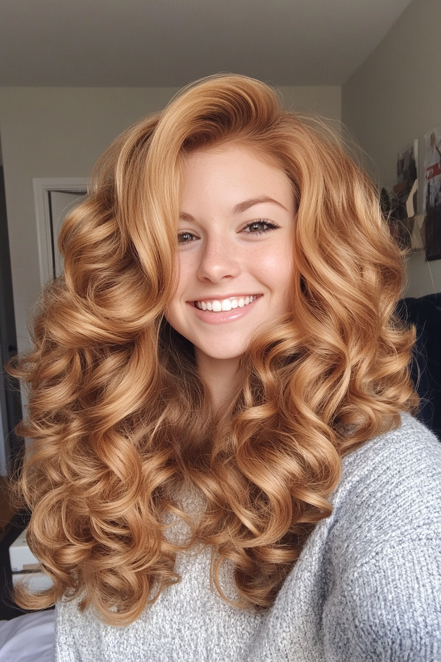 14. Honey Blonde Disco Curls (70S Haircuts For Women) - 70S Haircuts For Women