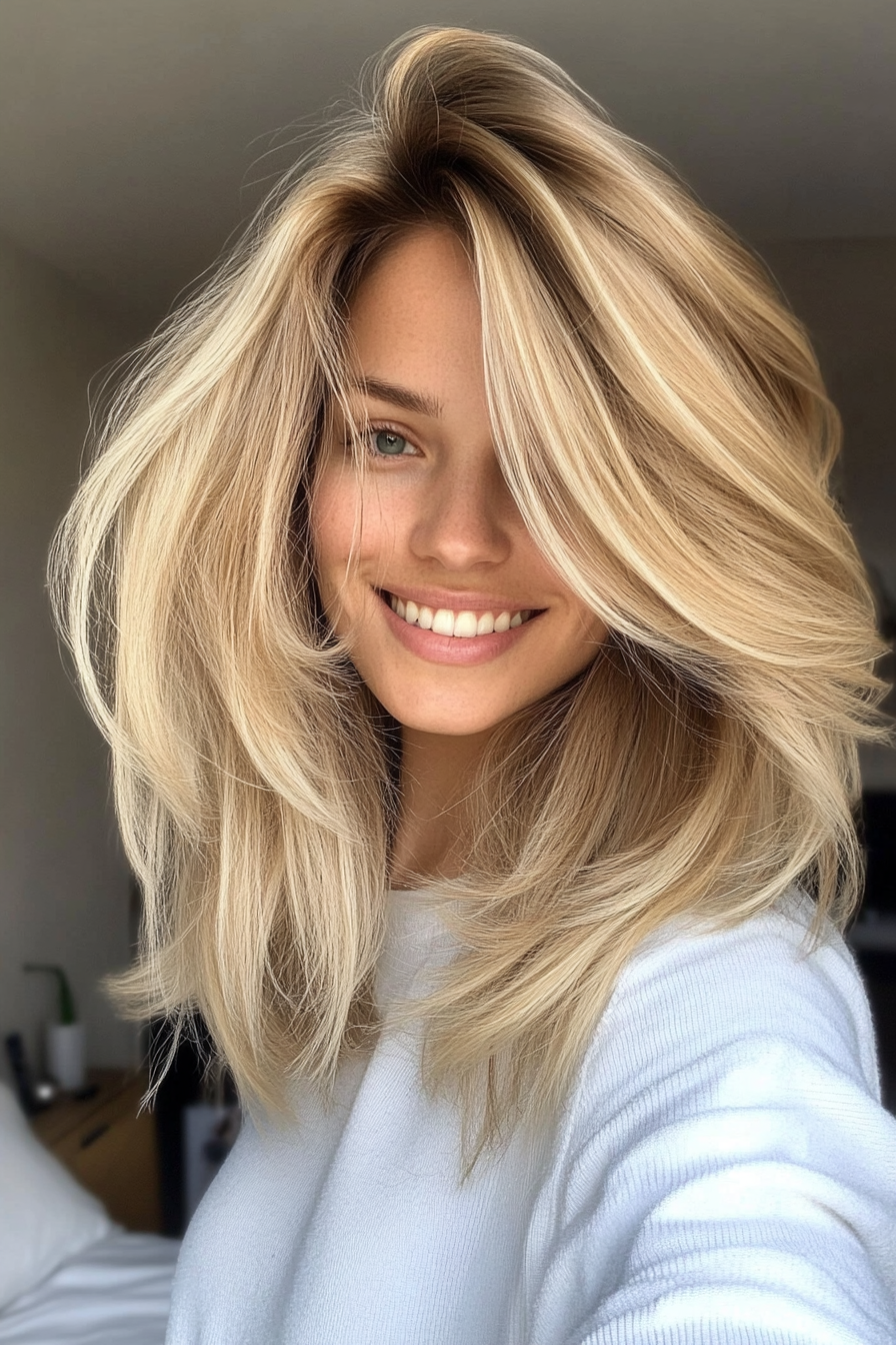 20. Golden Bronde Wispy Cut (70S Haircuts For Women) - 70S Haircuts For Women