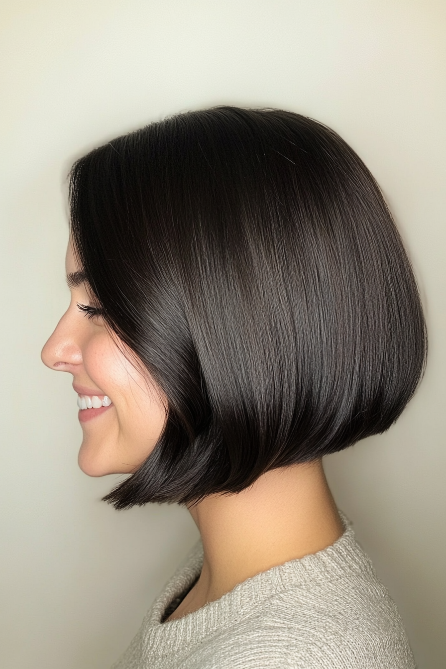 6. Tapered Bob in Soft Black (Formal Bob Hairstyles) - Formal Bob Hairstyles