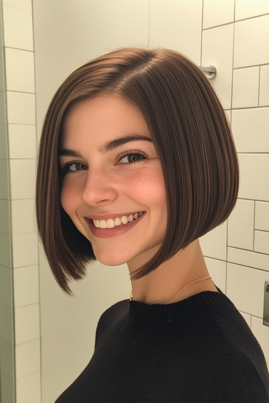 9. Blunt Bob in Cool Espresso (Formal Bob Hairstyles) - Formal Bob Hairstyles