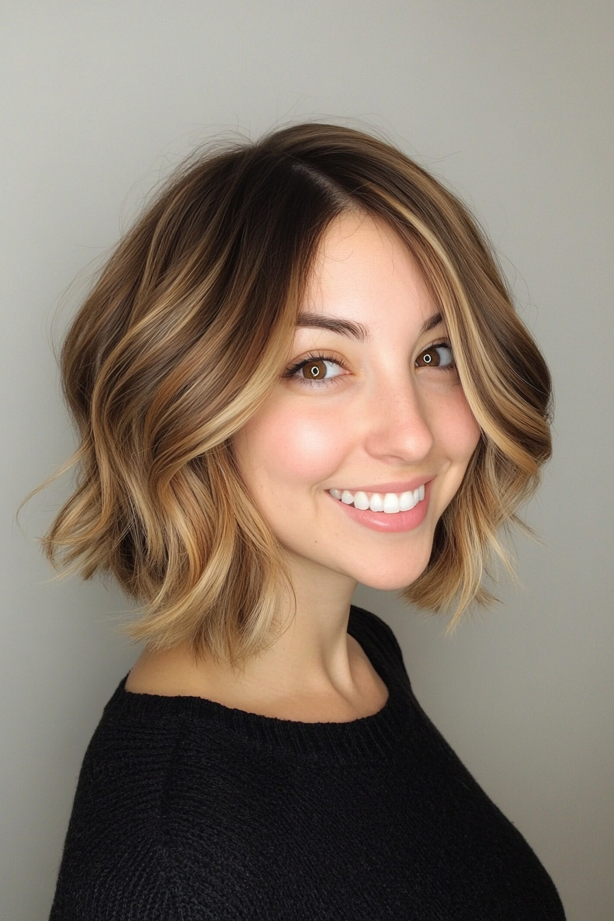 16. Voluminous Bob in Dark Honey Blonde (Formal Bob Hairstyles) - Formal Bob Hairstyles