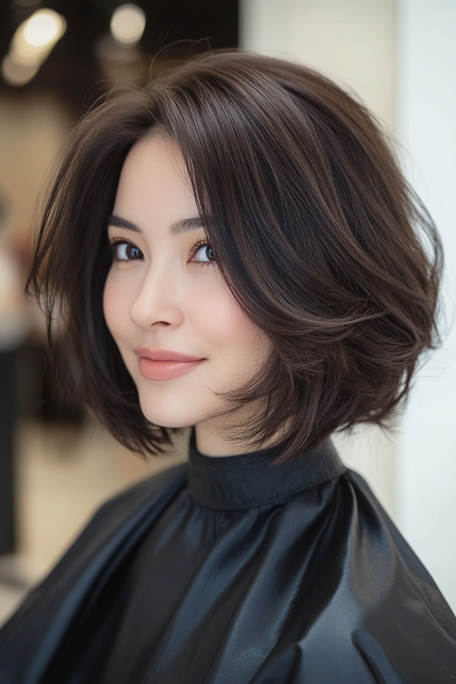 20. Elegant Curved Bob in Deep Chocolate (Formal Bob Hairstyles) - Formal Bob Hairstyles