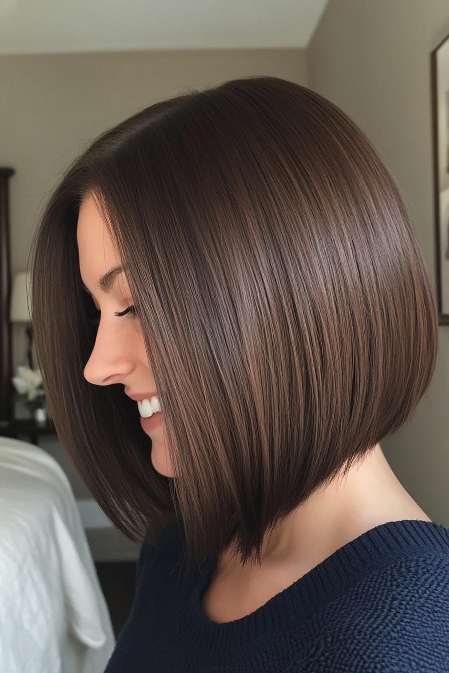 22. Sculpted Bob in Espresso Brown (Formal Bob Hairstyles) - Formal Bob Hairstyles