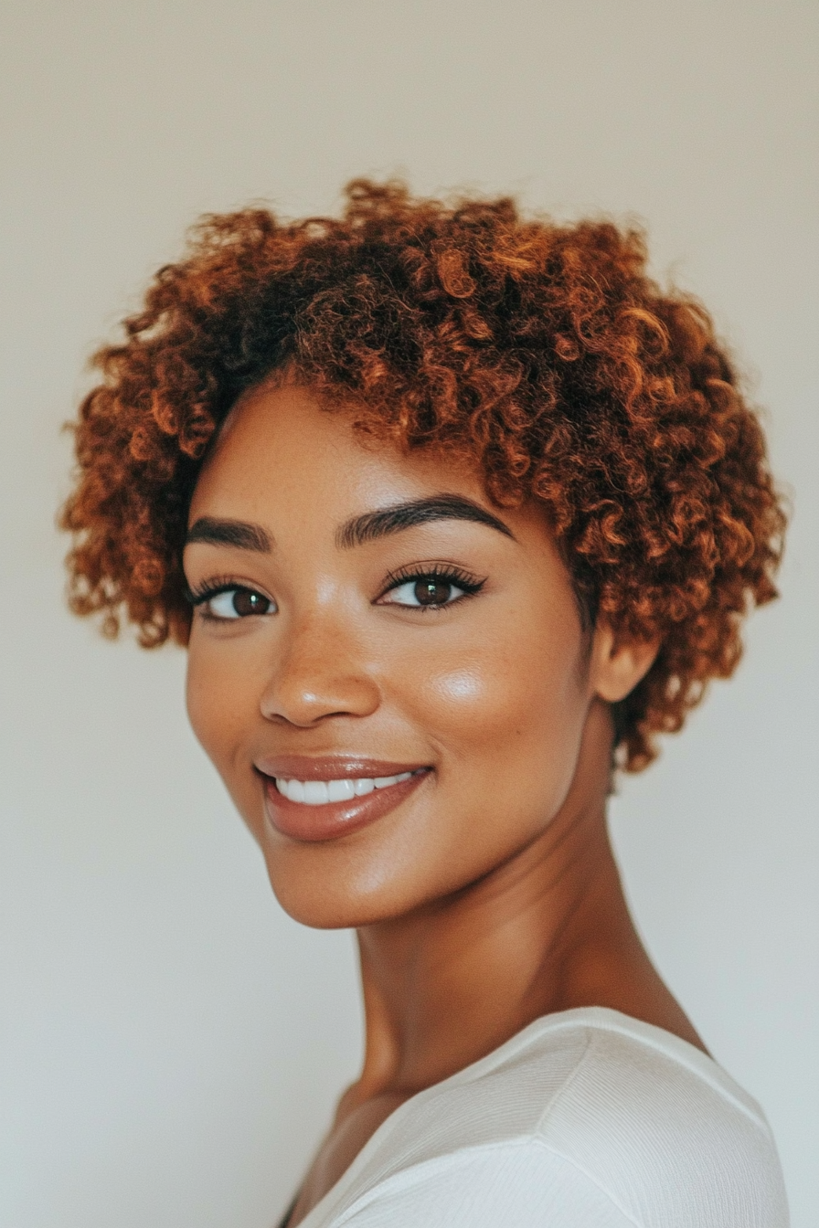 3. Layered Crop in Warm Chestnut (Short Hairstyles For Black Women) - Short Hairstyles For Black Women