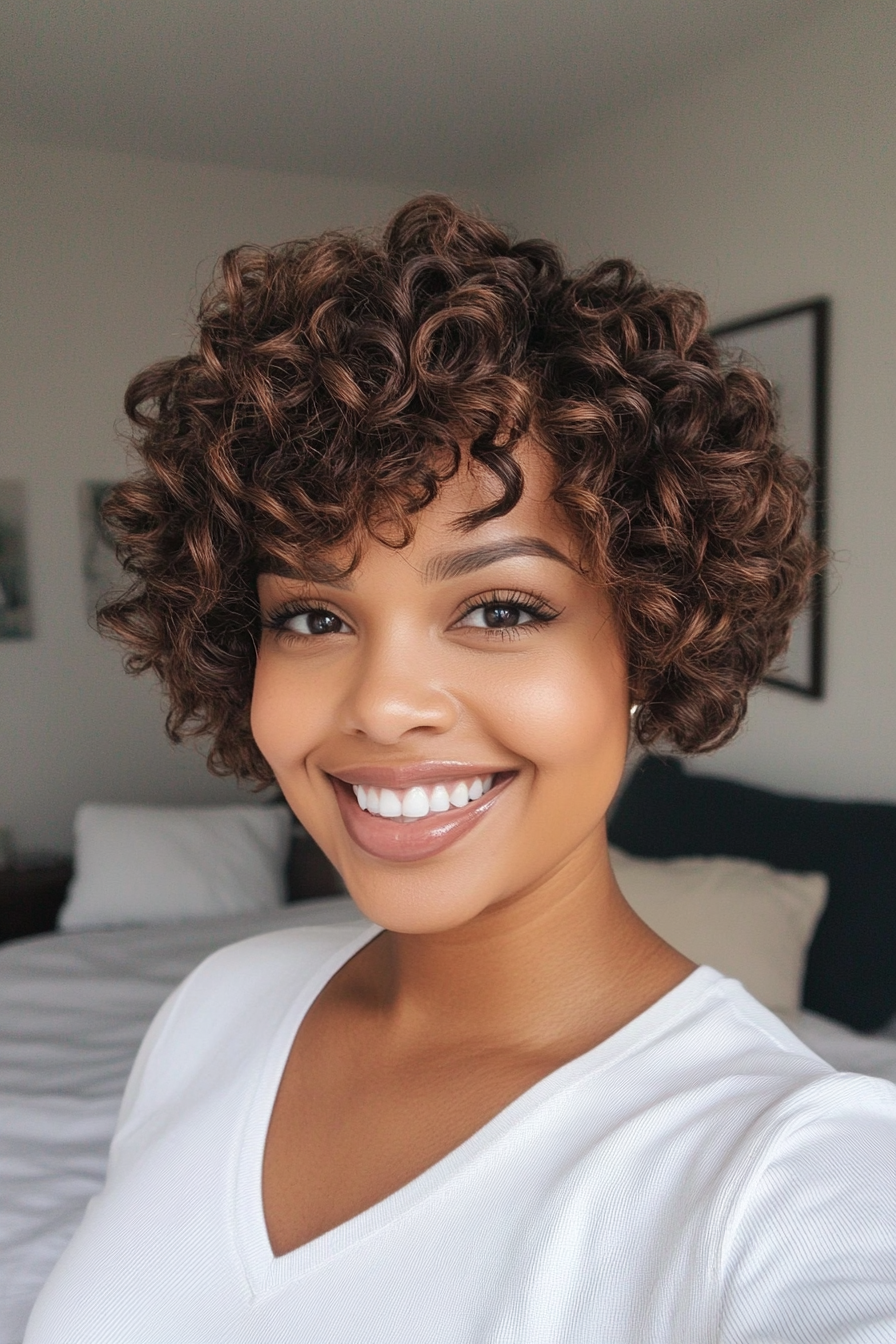12. Textured Crop in Sandy Brown (Short Hairstyles For Black Women) - Short Hairstyles For Black Women