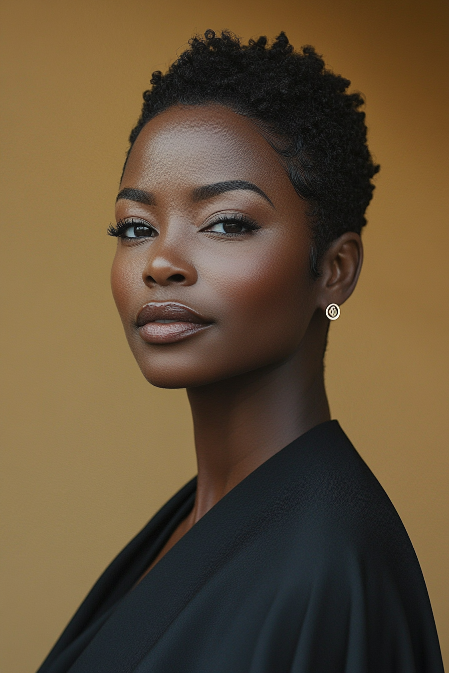 18. Short Twist Out in Dark Chestnut (Short Hairstyles For Black Women) - Short Hairstyles For Black Women