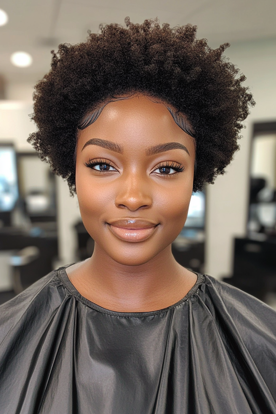 21. Classic Afro Taper in Warm Espresso (Short Hairstyles For Black Women) - Short Hairstyles For Black Women