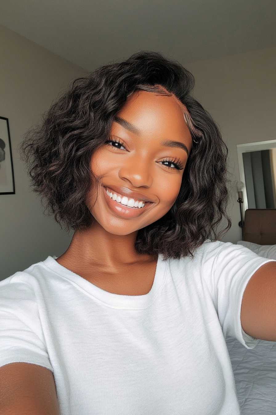 26. Kinky Bob in Rich Sable (Short Hairstyles For Black Women) - Short Hairstyles For Black Women