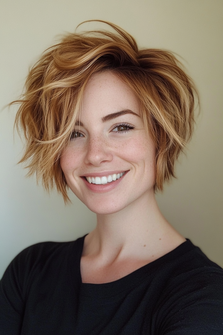 10. Messy Pixie Shag in Golden Blonde (Pixie Hairstyles For Thin Hair) - Pixie Hairstyles For Thin Hair