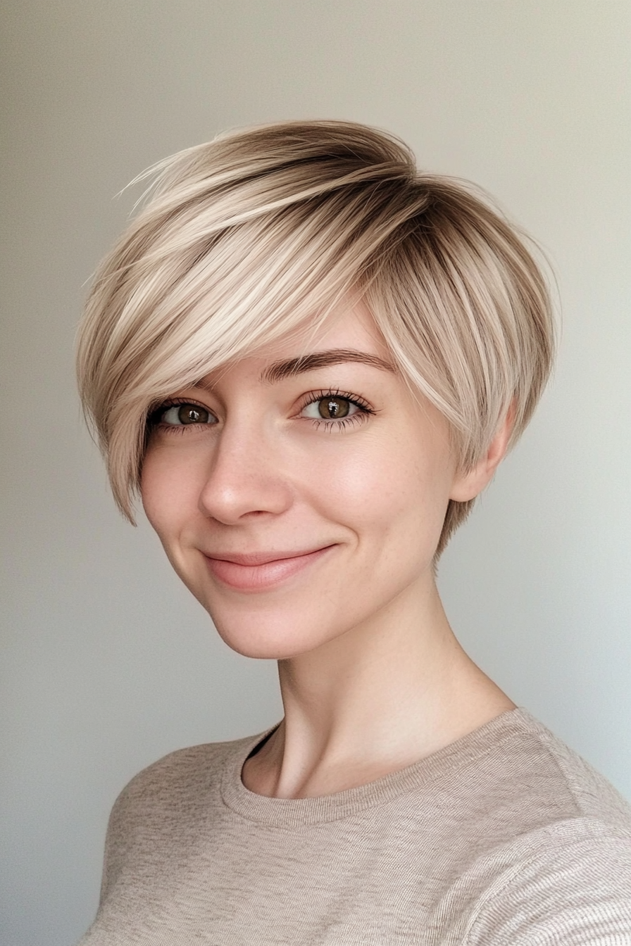 14. Short Layered Crop in Soft Beige Blonde (Short Hairstyles With Layers) - Short Hairstyles With Layers