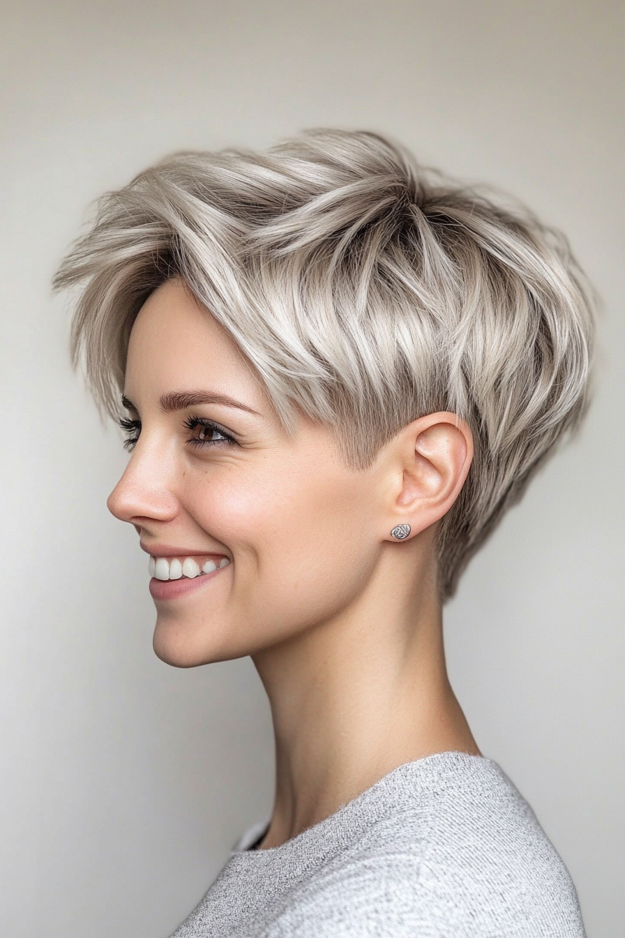 6. Ash Blonde Textured Pixie (Short Pixie Haircuts) - Short Pixie Haircuts