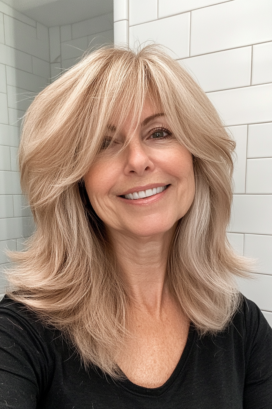 10. Strawberry Blonde Soft Shag (Shag Haircuts For Older Women) - Shag Haircuts For Older Women