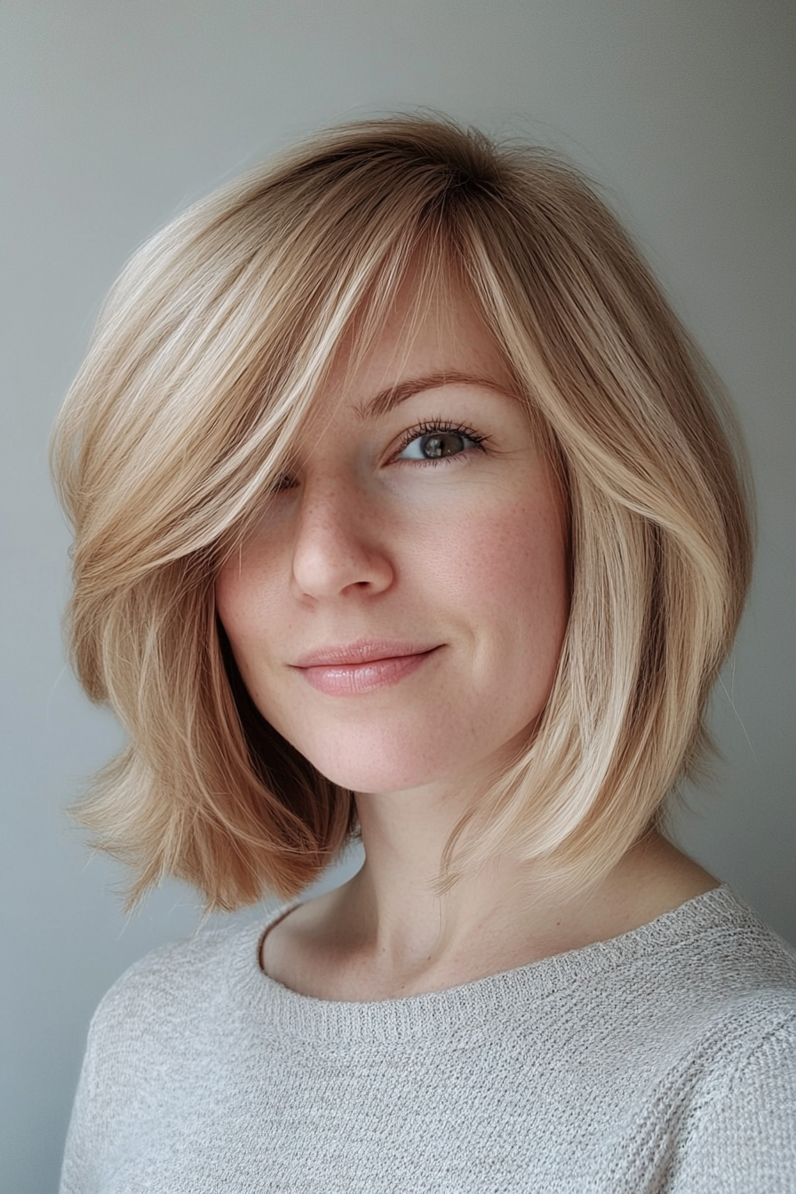 3. Buttery Blonde Curtain Bob (Blonde Haircuts) - Blonde Haircuts