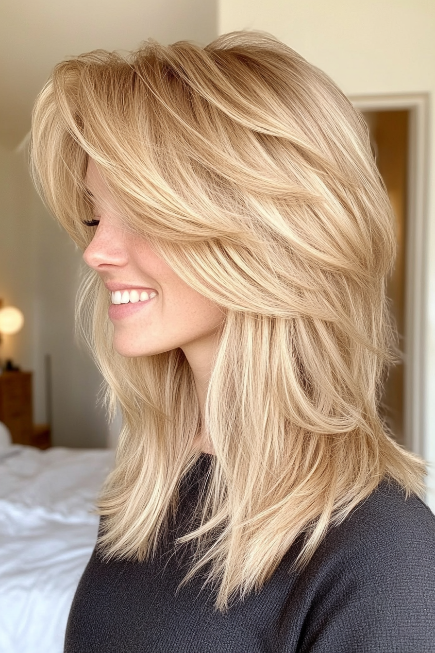 5. Sandy Blonde Shag Cut (Blonde Haircuts) - Blonde Haircuts