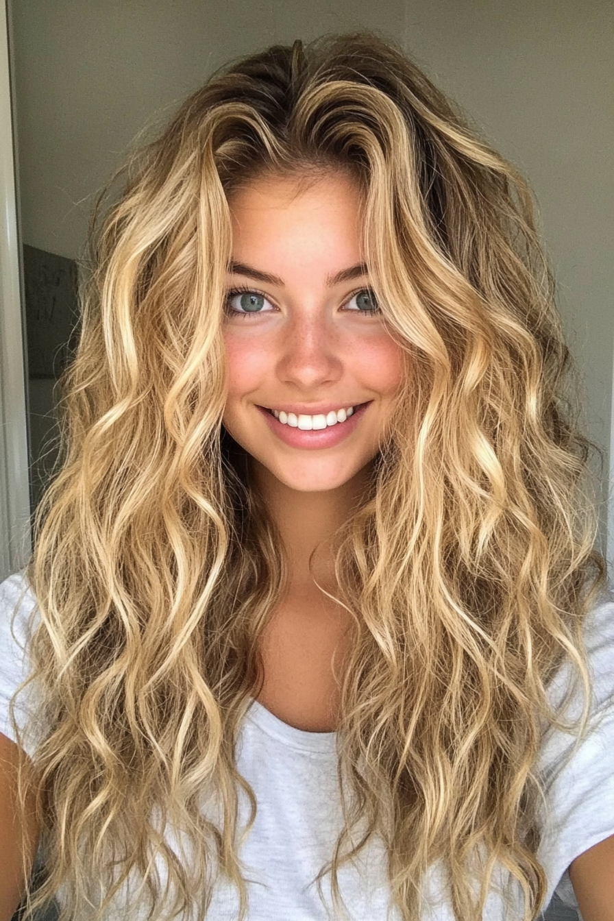 16. Golden Blonde Soft Curls (Blonde Haircuts) - Blonde Haircuts