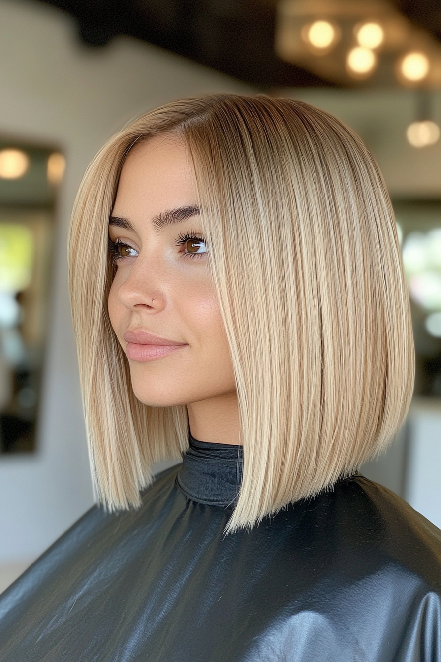 22. Dark Honey Blonde Blunt Lob (Blonde Haircuts) - Blonde Haircuts