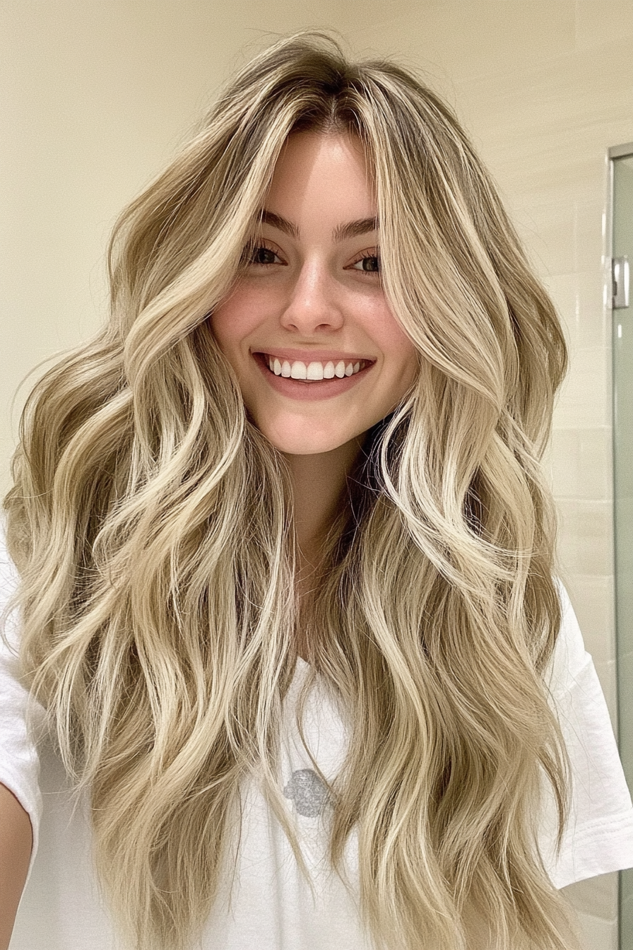 24. Sandy Blonde Long Tousled Layers (Blonde Haircuts) - Blonde Haircuts