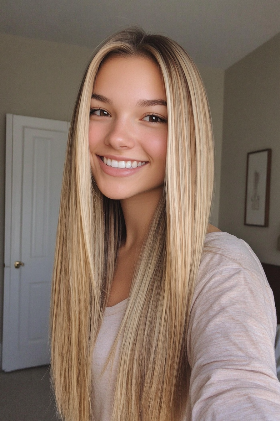 25. Golden Caramel Blonde Straight Cut (Blonde Haircuts) - Blonde Haircuts