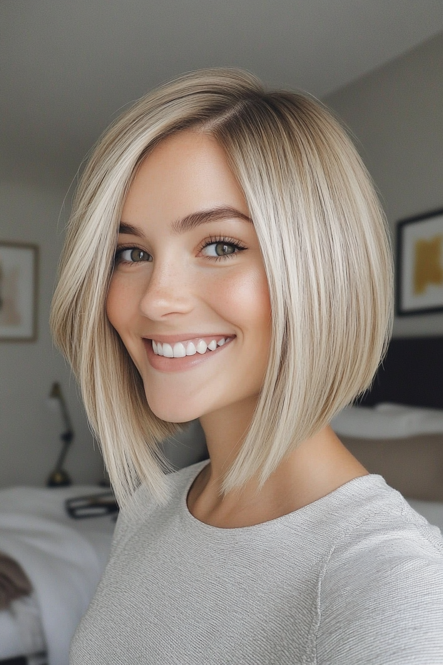 26. Wheat Blonde Chin-Length French Bob (Blonde Haircuts) - Blonde Haircuts