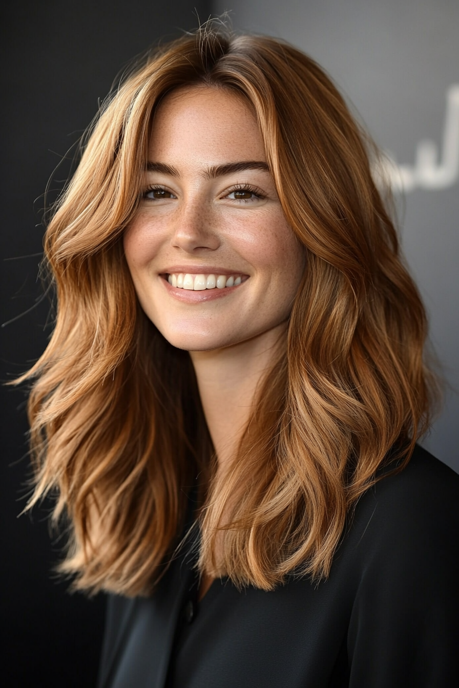 19. Soft Flicked Layers in Light Chestnut Brown (Medium Layered Haircuts) - Medium Layered Haircuts