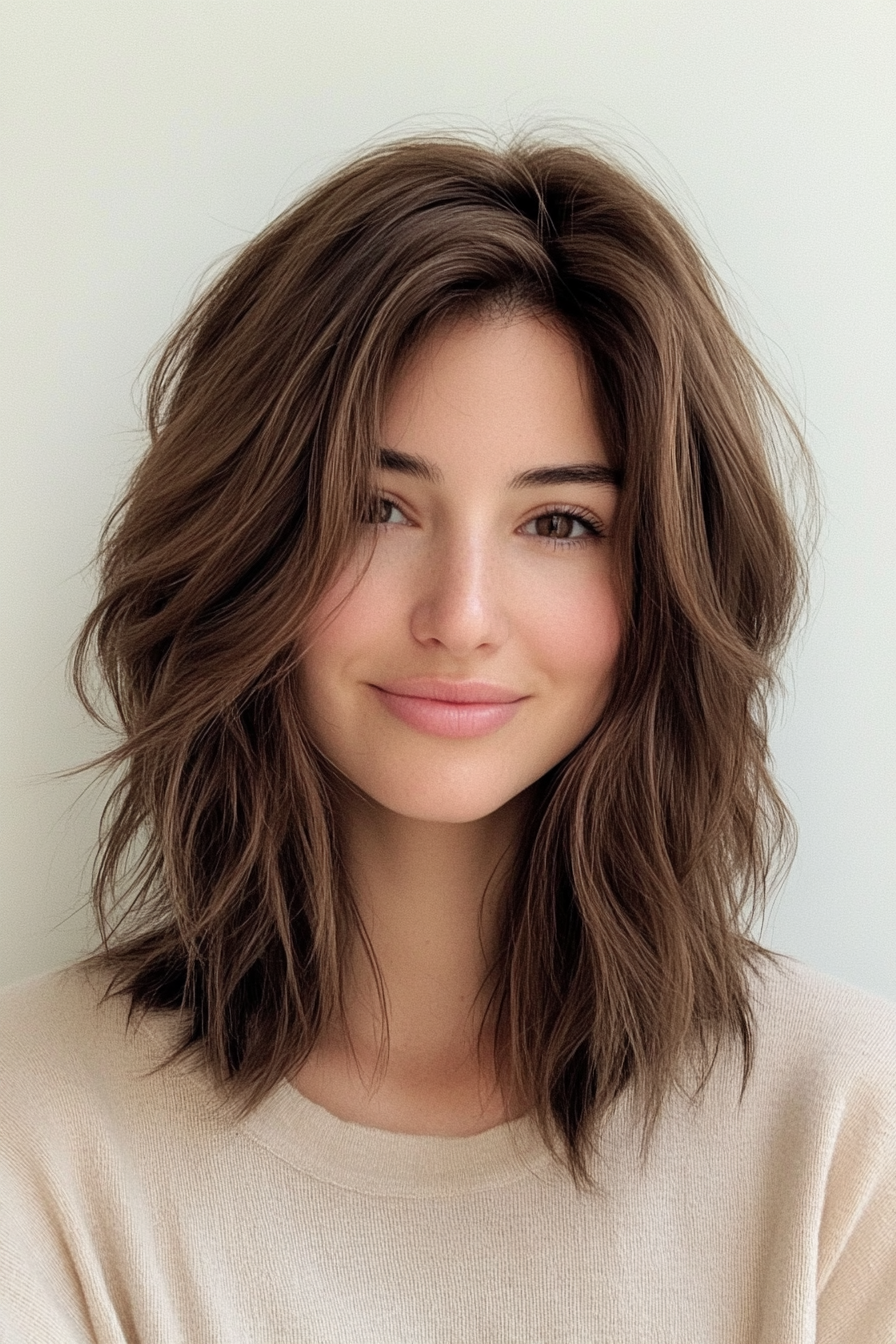 5. Soft Caramel Shoulder-Length Shag (Shaggy Haircuts) - Shaggy Haircuts