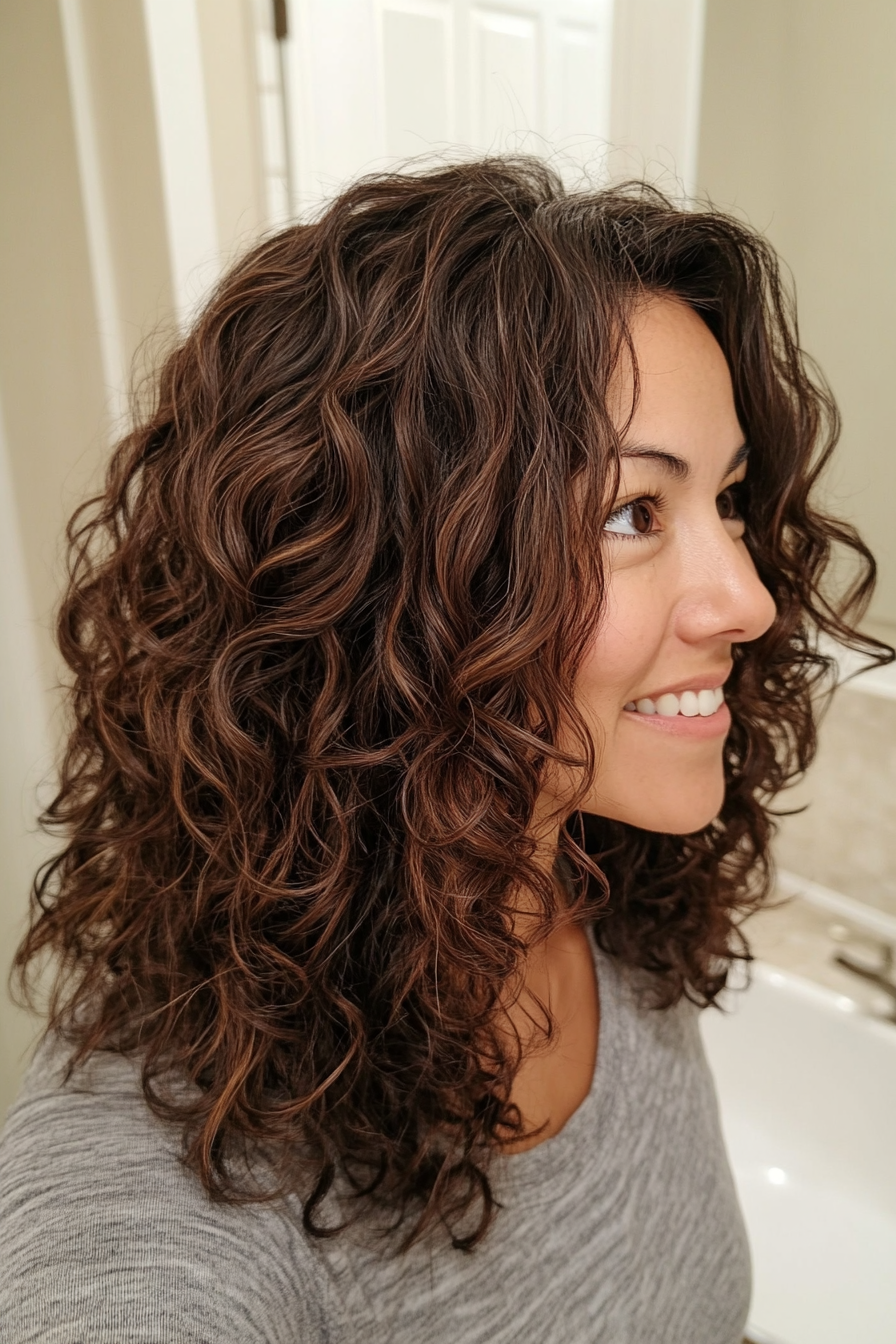 21. Dark Mocha Curly Shag (Shaggy Haircuts) - Shaggy Haircuts