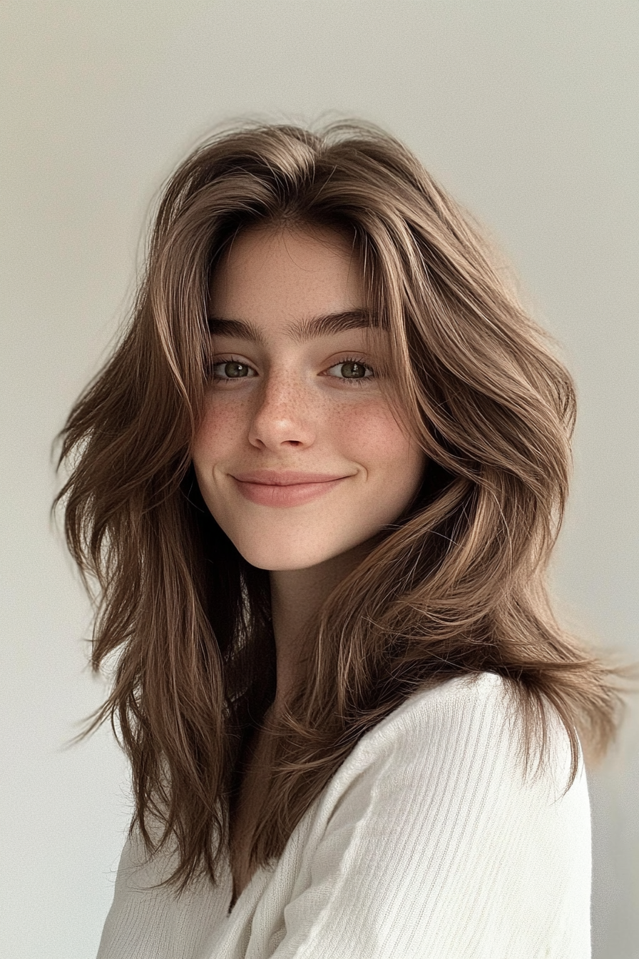 22. Hazelnut Shoulder-Length Shag (Shaggy Haircuts) - Shaggy Haircuts