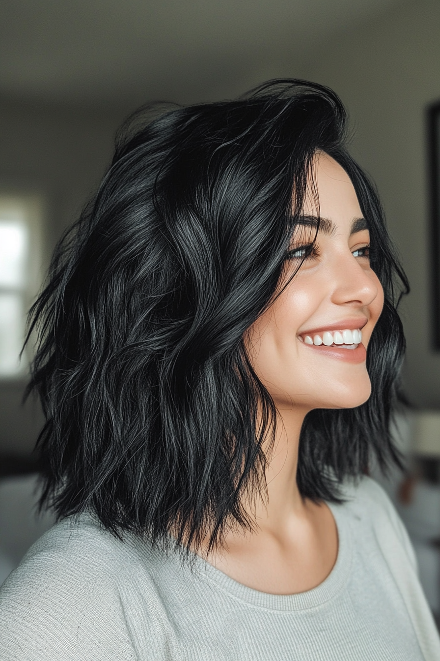 23. Soft Black Bohemian Shag (Shaggy Haircuts) - Shaggy Haircuts