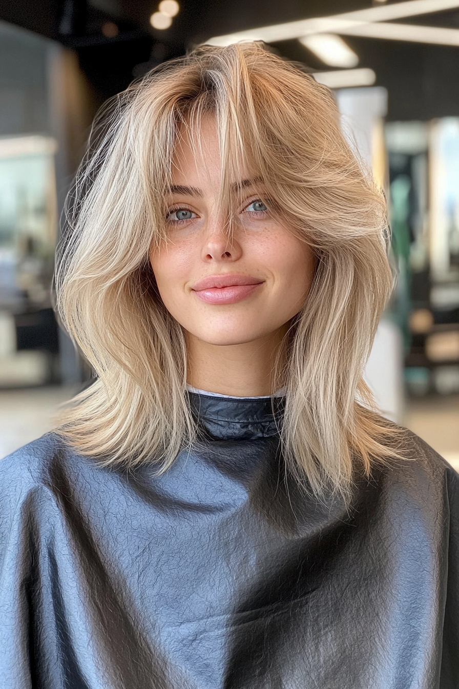 27. Cool Ash Blonde Shag with Curtain Bangs (Shaggy Haircuts) - Shaggy Haircuts