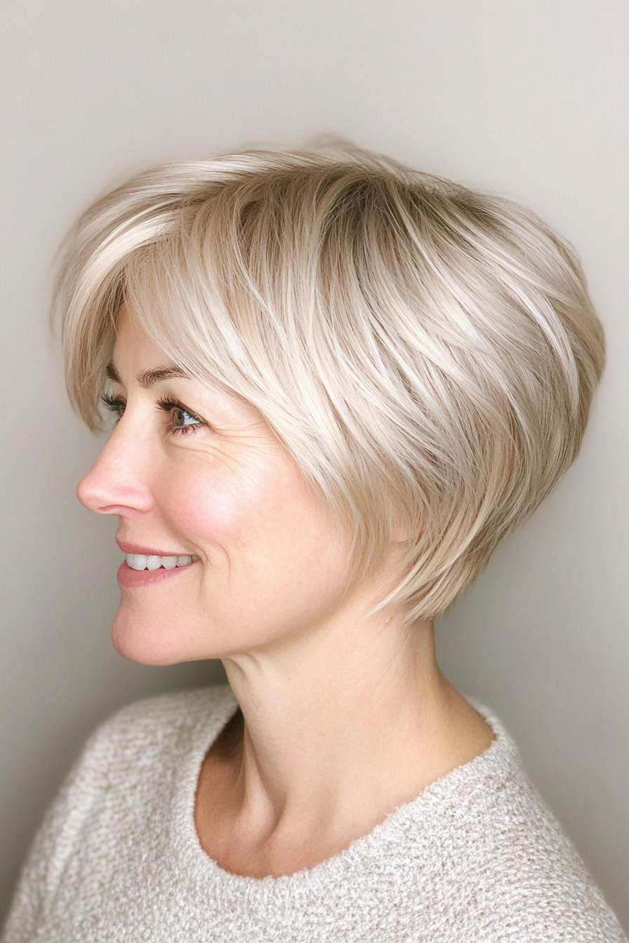 17. Short Choppy Layers in Sandy Blonde (Short Hairstyles For Older Women With Thin Hair) - Short Hairstyles For Older Women With Thin Hair