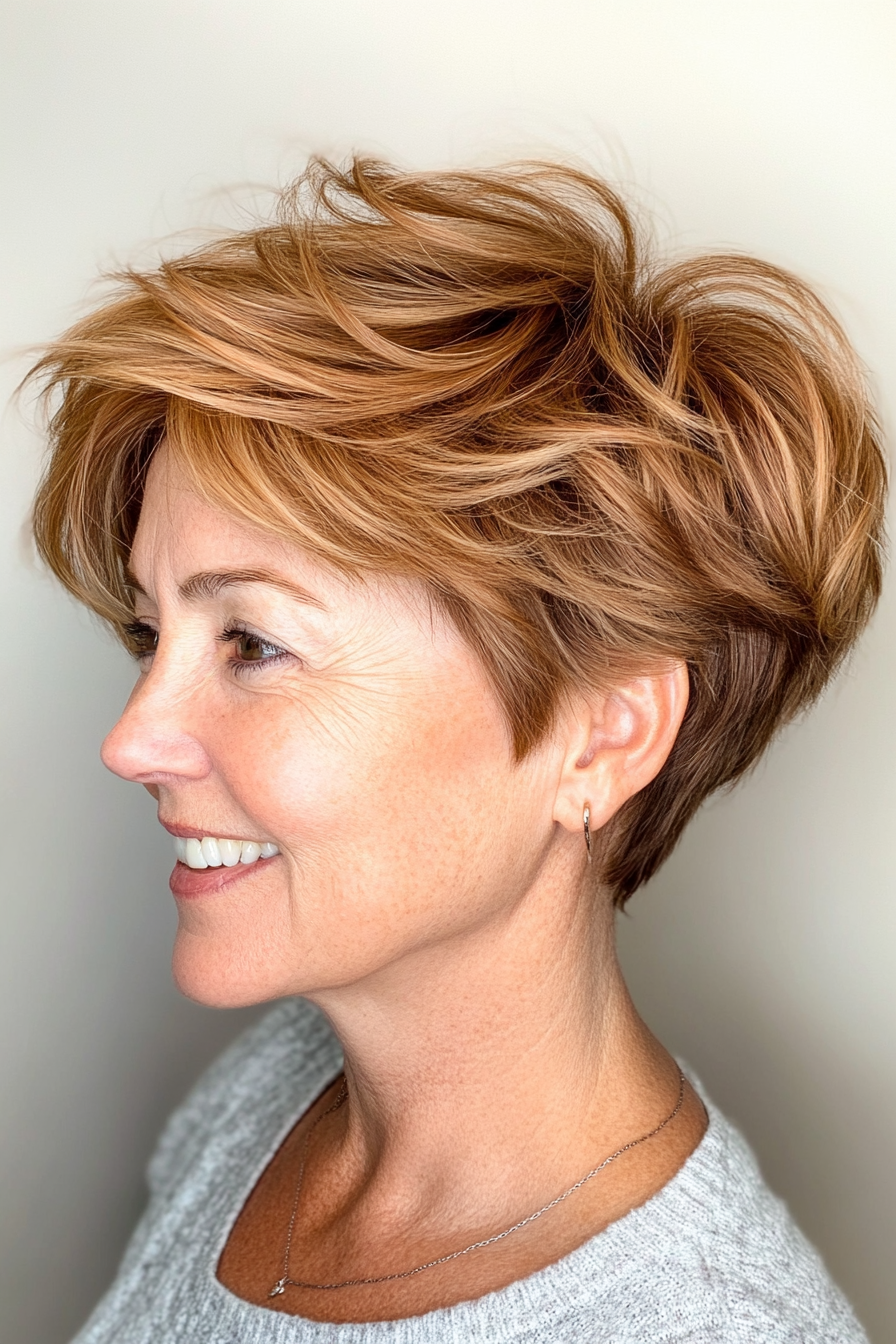 13. Soft Pixie in Light Golden Brown (Pixie Hairstyles For Women Over 40) - Pixie Hairstyles For Women Over 40