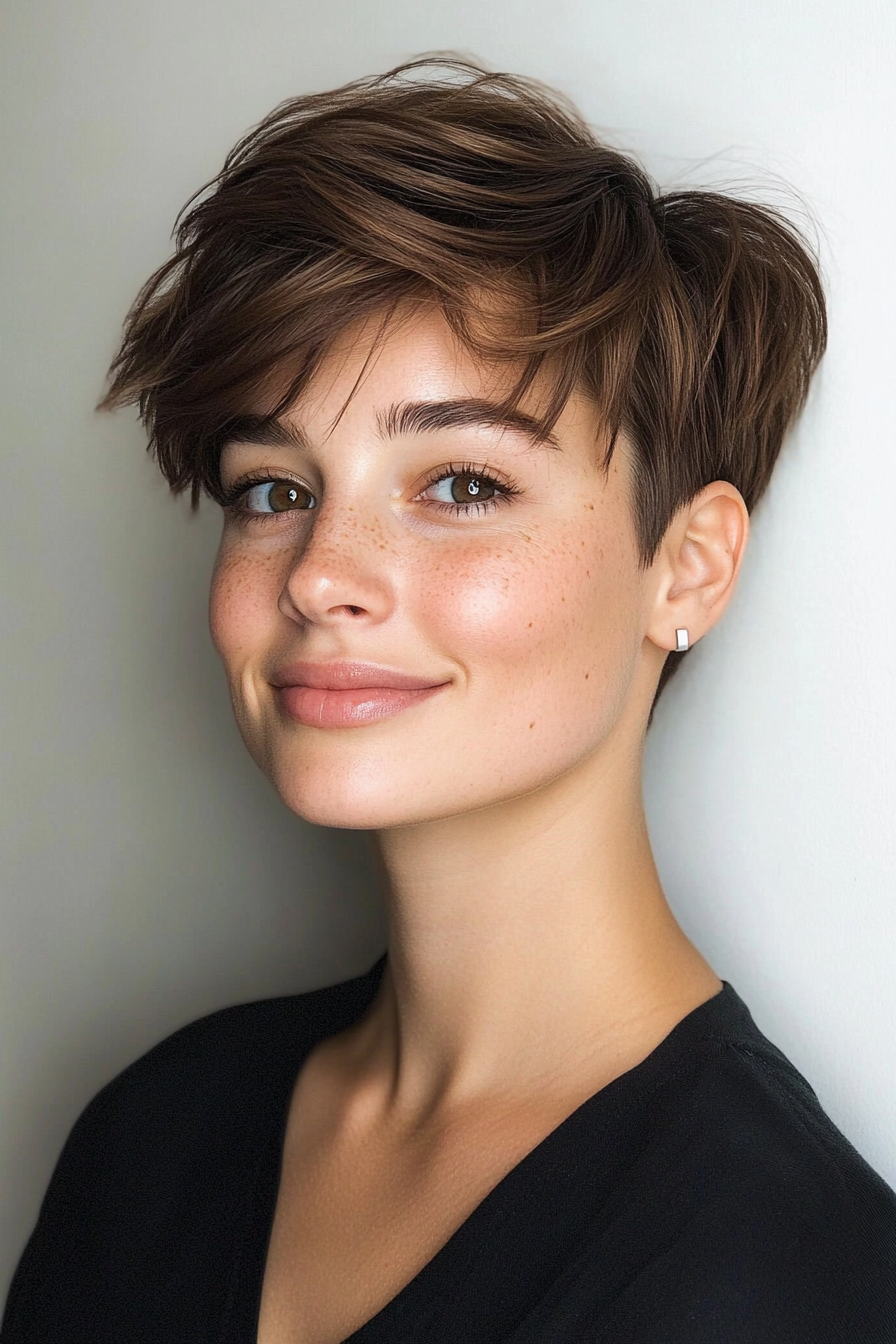 5. Soft Caramel Tapered Pixie (Undercut Pixie Hairstyles) - Undercut Pixie Hairstyles