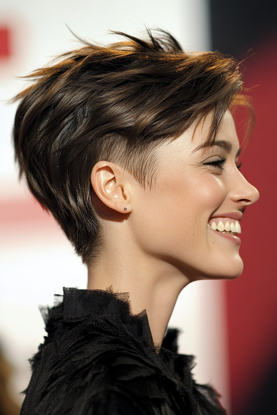 2. Feathered Espresso Pixie (Pixie Haircuts) - Pixie Haircuts