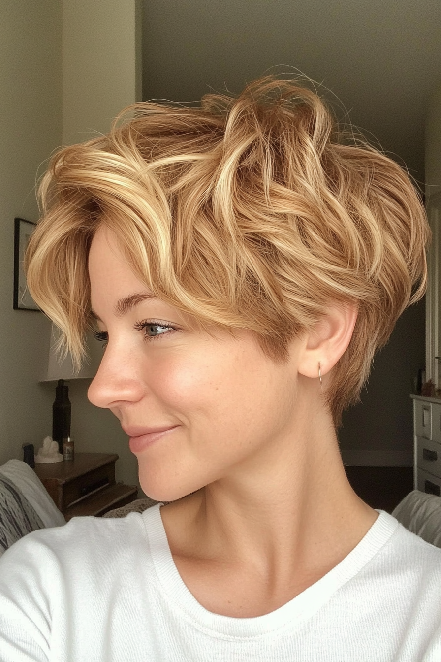 4. Tousled Golden Blonde Pixie (Pixie Haircuts) - Pixie Haircuts